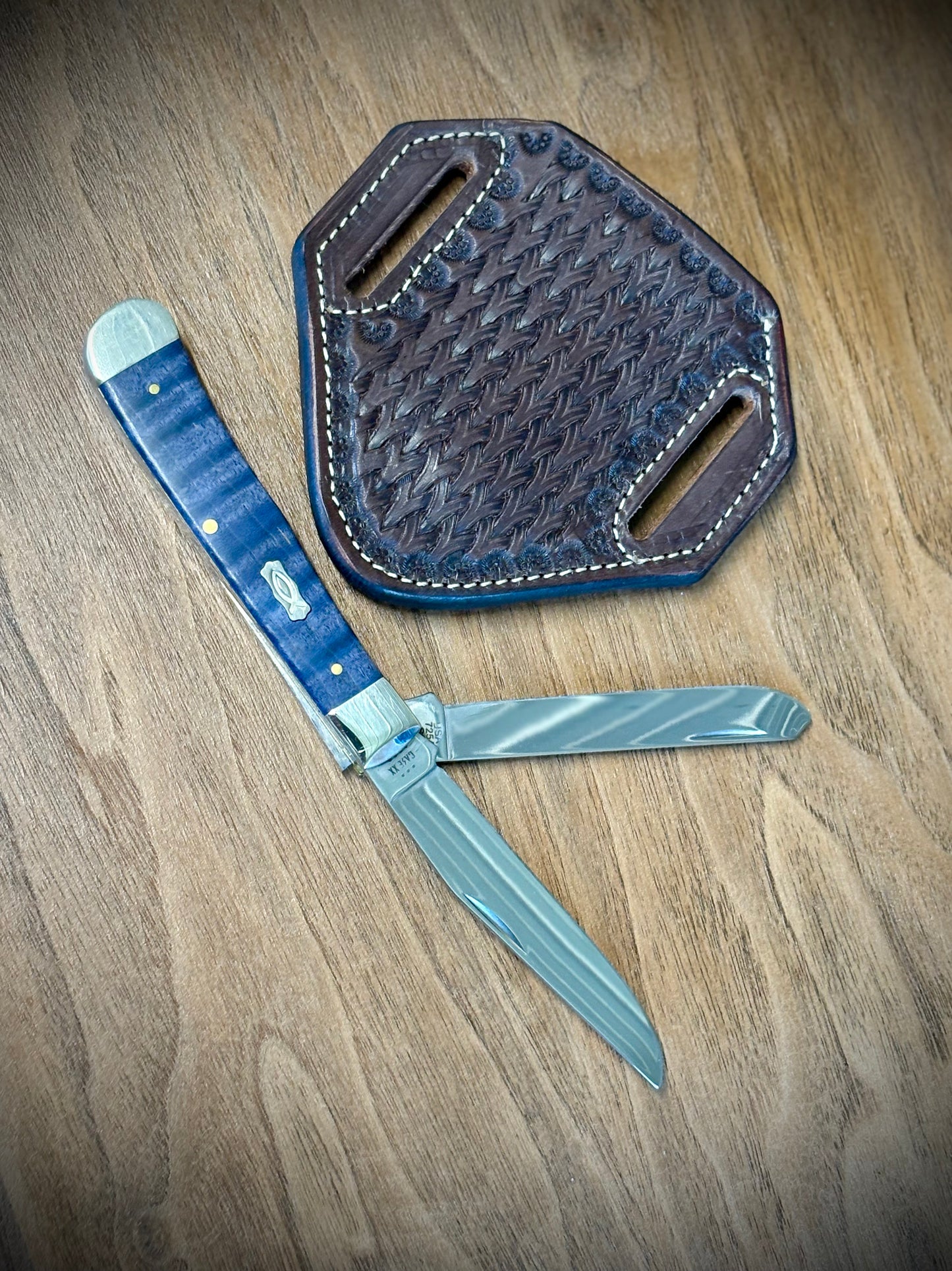 Case Trapper Knife with Chocolate Sheath